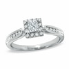 Thumbnail Image 1 of Previously Owned - 1/2 CT. T.W. Princess-Cut Diamond Framed Engagement Ring in 14K White Gold