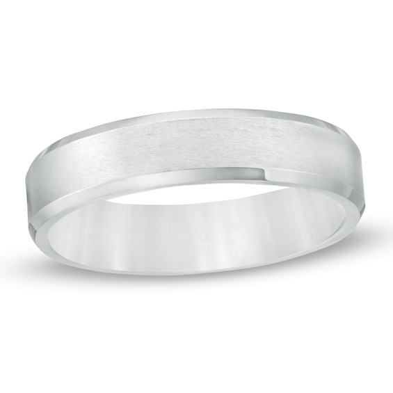 Previously Owned - 5.0mm Comfort Fit White Tungsten Wedding Band