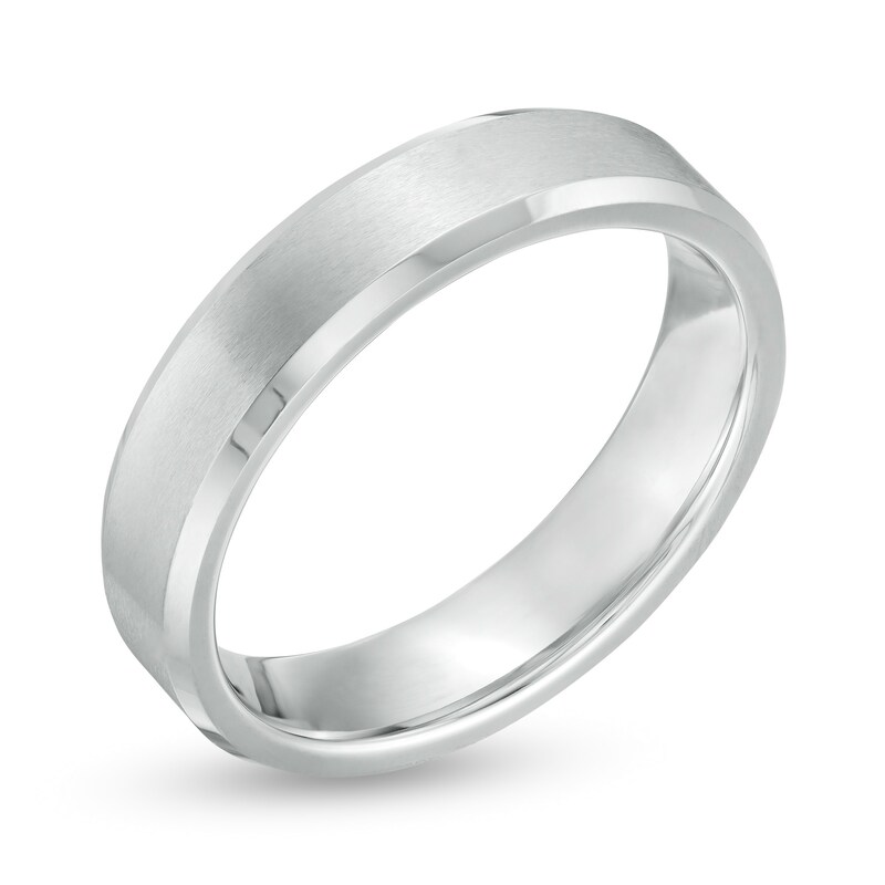 Main Image 3 of Previously Owned - 5.0mm Comfort Fit White Tungsten Wedding Band