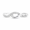 Thumbnail Image 1 of Previously Owned - 1/10 CT. T.W. Diamond Twine Ring in 10K White Gold