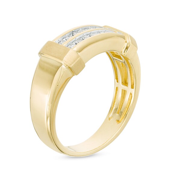 Previously Owned - 1/5 CT. T.w. Diamond Double Row Wedding Band in 10K Gold