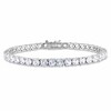 Thumbnail Image 1 of Previously Owned - Lab-Created White Sapphire Tennis Bracelet in Sterling Silver - 7.25"