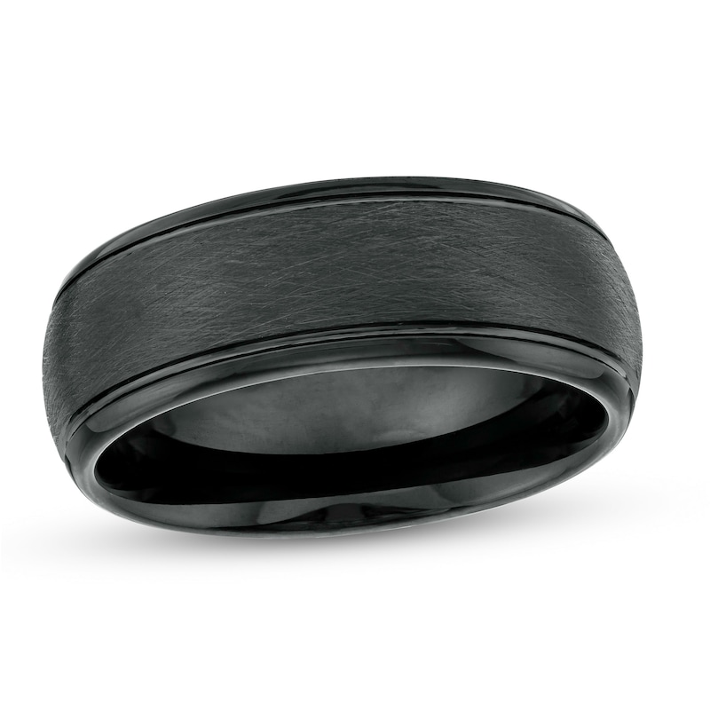Previously Owned - Men's 8.0mm Comfort Fit Black Tungsten Band