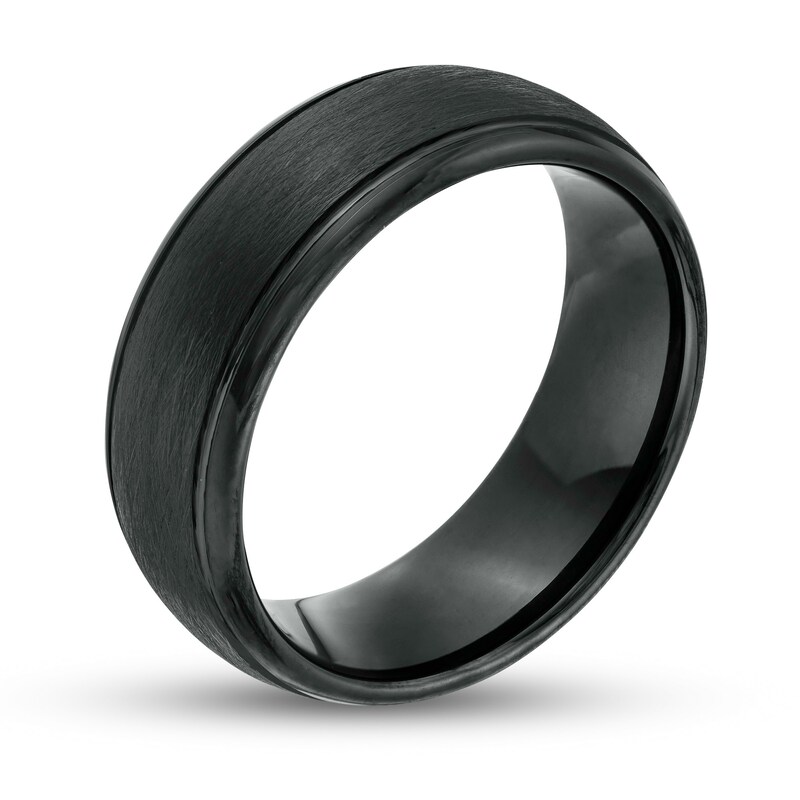 Main Image 3 of Previously Owned - 8.0mm Comfort Fit Black Tungsten Band