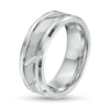Thumbnail Image 2 of Previously Owned - 8.0mm Comfort Fit Slant Groove Tungsten Wedding Band