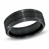 Thumbnail Image 1 of Previously Owned - Men's 8.0mm Carbon Fiber Inlay Comfort Fit Black Titanium Wedding Band