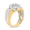 Thumbnail Image 2 of Previously Owned - 1/10 CT. T.W. Diamond Ribbed Shank Ring in 10K Two-Tone Gold