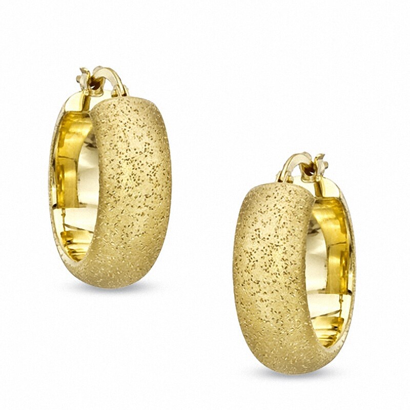 Main Image 1 of Previously Owned - Charles Garnier 20mm Hoop Earrings in Sterling Silver with 18K Gold Plate