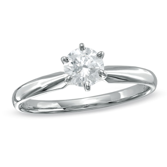 Previously Owned - 5/8 CT. Diamond Solitaire Engagement Ring in 14K White Gold