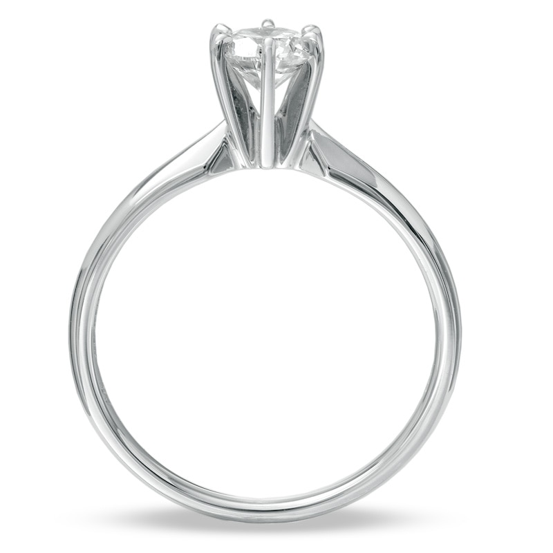 Main Image 2 of Previously Owned - 5/8 CT. Diamond Solitaire Engagement Ring in 14K White Gold