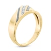 Thumbnail Image 1 of Previously Owned - Men's Diamond Accent Slant Wedding Band in 10K Gold