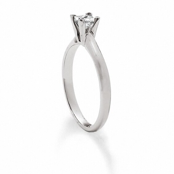 Previously Owned - 3/8 CT. Princess-Cut Diamond Solitaire Engagement Ring in 14K White Gold