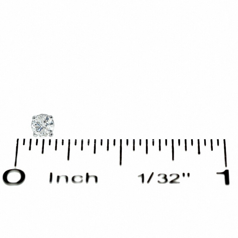 Main Image 2 of Previously Owned - 1/5 CT. T.W. Diamond Solitaire Stud Earrings in 14K White Gold