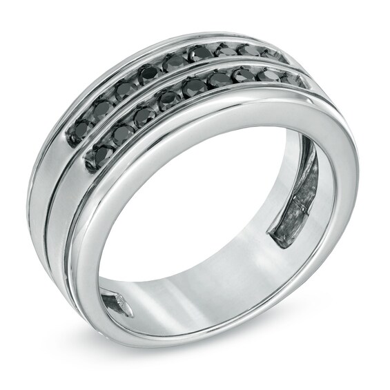 Previously Owned - 1/2 CT. T.w. Black Diamond Ring in Sterling Silver