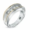 Thumbnail Image 2 of Previously Owned - 1 CT. T.W. Diamond Five Stone Band in 10K Two-Tone Gold