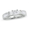 Thumbnail Image 1 of Previously Owned - 1 CT. T.W. Princess-Cut Diamond Past Present Future® Ring in 14K White Gold