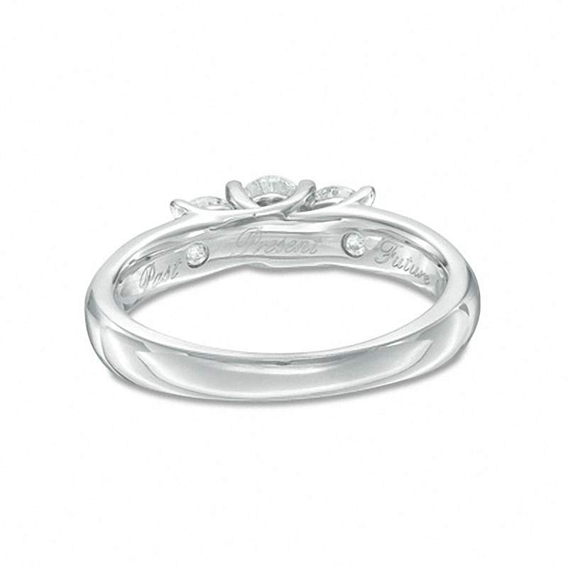 Main Image 3 of Previously Owned - 1 CT. T.W. Diamond Three Stone Ring in 10K White Gold