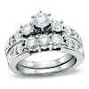 Thumbnail Image 1 of Previously Owned - 2 CT. T.W. Diamond Three Stone Bridal Set in 14K White Gold