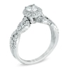 Thumbnail Image 2 of Previously Owned - Celebration Grand® 1 CT. T.W. Diamond Frame Twist Engagement Ring in 14K White Gold (I/I1)