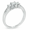 Thumbnail Image 2 of Previously Owned - 1/2 CT. T.W. Princess-Cut Diamond Past Present Future® Ring in 14K White Gold