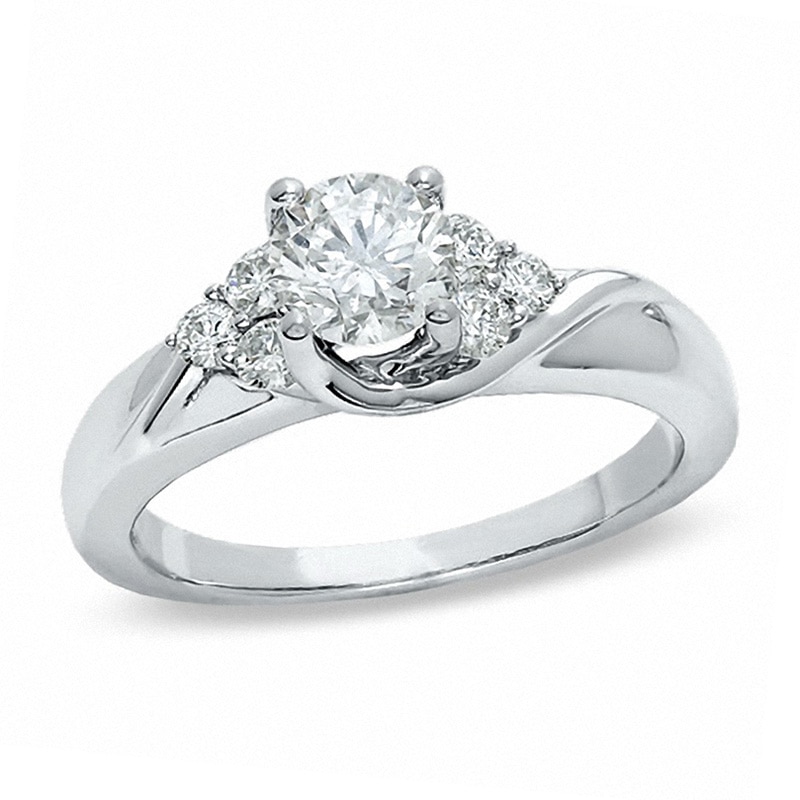 Main Image 1 of Previously Owned - 1 CT. T.W. Diamond Engagement Ring in 14K White Gold