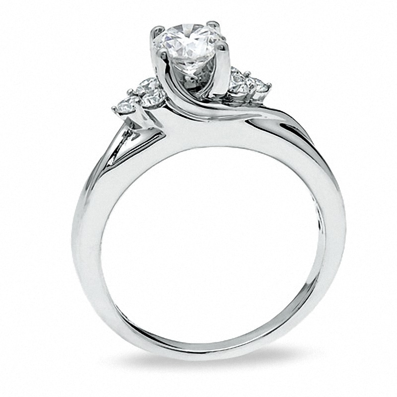 Main Image 2 of Previously Owned - 1 CT. T.W. Diamond Engagement Ring in 14K White Gold
