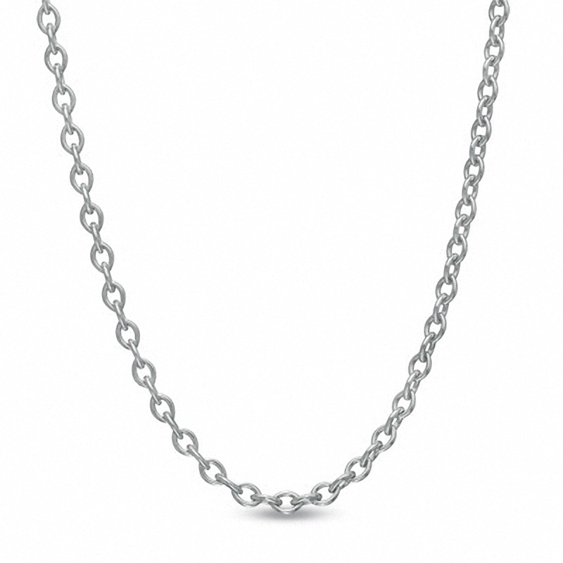 Main Image 1 of Previously Owned - Ladies' 1.4mm Cable Chain Necklace in Sterling Silver - 16"