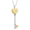 Thumbnail Image 0 of Previously Owned - Diamond Accent Heart Key Locket in Two-Tone Sterling Silver