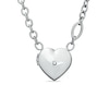 Thumbnail Image 1 of Previously Owned - Diamond Accent Heart Locket in Sterling Silver - 17"