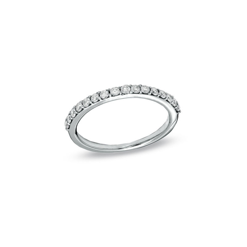 Previously Owned - Ladies' 1/3 CT. T.W. Diamond Wedding Band in 14K White Gold