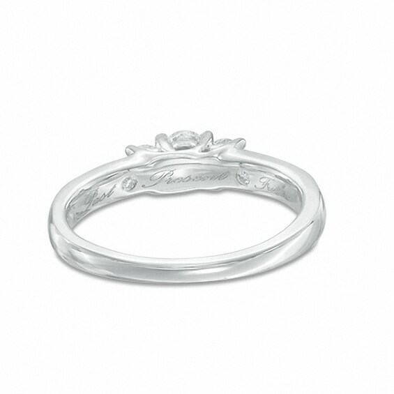 Previously Owned - 1/2 CT. T.w. Diamond Three Stone Engagement Ring in 10K White Gold