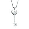 Thumbnail Image 1 of Previously Owned - Diamond Accent Heart Key Locket in Sterling Silver