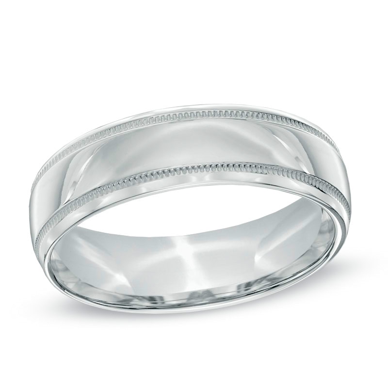 Main Image 1 of Previously Owned - 6.0mm Wedding Band in Sterling Silver