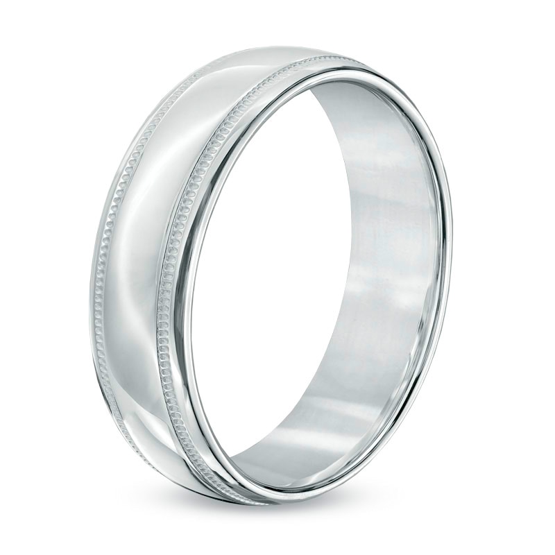 Main Image 2 of Previously Owned - 6.0mm Wedding Band in Sterling Silver
