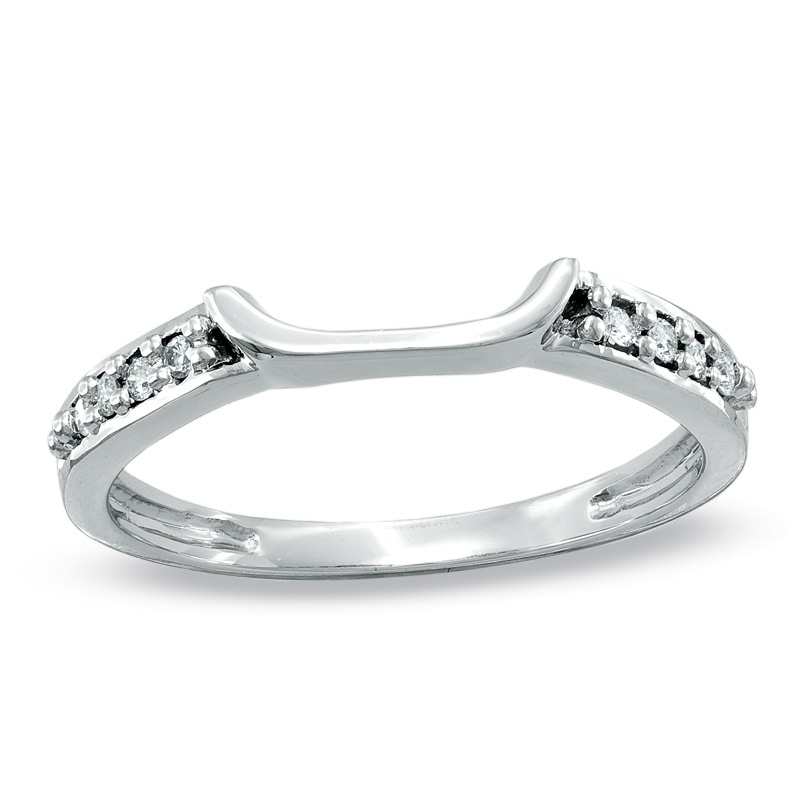 Main Image 1 of Previously Owned - Ladies' Diamond Accent Wedding Band in 14K White Gold