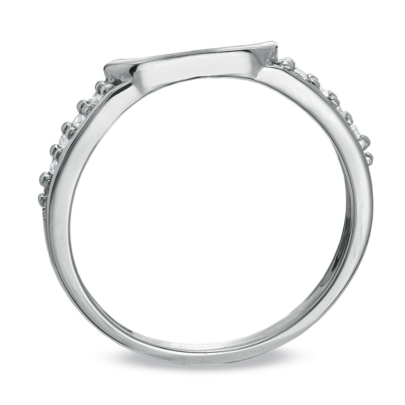 Previously Owned - Ladies' Diamond Accent Wedding Band in 14K White Gold