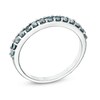 Thumbnail Image 2 of Previously Owned - 1/3 CT. T.W. Enhanced Blue Diamond Wedding Band in 14K White Gold