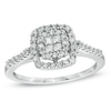 Thumbnail Image 1 of Previously Owned - 1/2 CT. T.W. Quad Princess-Cut Diamond Frame Ring in 10K White Gold