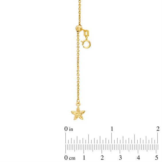 Previously Owned - Starfish Adjustable Cable Anklet in 14K Gold - 11"