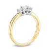 Thumbnail Image 2 of Previously Owned - 1/2 CT. T.W. Diamond Past Present Future® Ring in 10K Gold