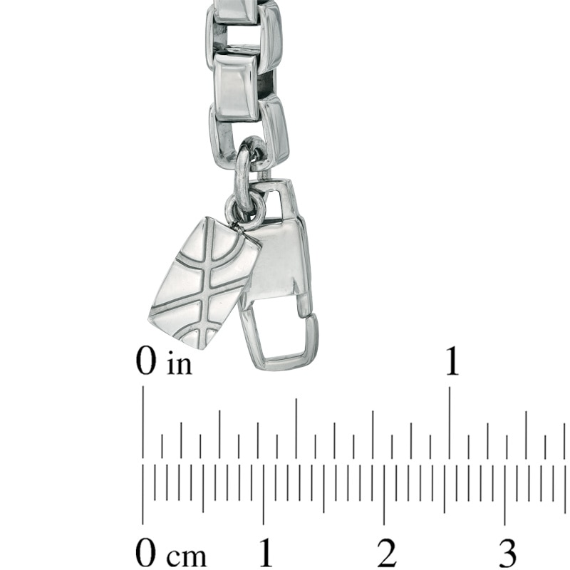 Main Image 3 of Previously Owned - 6.0mm Box Necklace and Bracelet Set in Stainless Steel - 24"