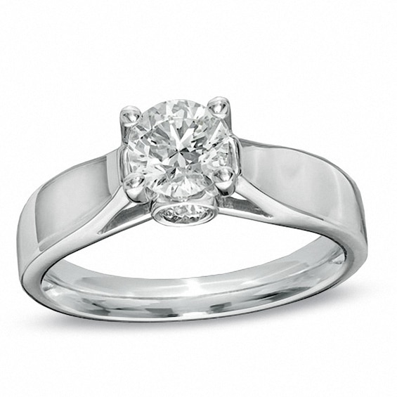Previously Owned - 1 CT. T.w. Diamond Solitaire Engagement Ring in 14K White Gold