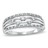 Thumbnail Image 0 of Previously Owned - 1/4 CT. T.W. Diamond Bamboo Design Band in 10K White Gold