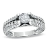 Thumbnail Image 1 of Previously Owned - 1 CT. T.W. Diamond with Pavé Shank Ring in 14K White Gold