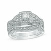 Thumbnail Image 1 of Previously Owned - 1/2 CT. T.W. Princess-Cut Diamond Twist Bridal Set in 14K White Gold