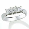 Thumbnail Image 1 of Previously Owned - Celebration 102® 1 CT. T.W. Princess-Cut Diamond Three Stone Ring in 18K White Gold (I/SI2)