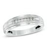Thumbnail Image 1 of Previously Owned - 1/10 CT. T.W. Diamond Milgrain Wedding Band in 10K White Gold