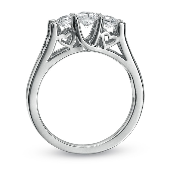 Previously Owned - 1 CT. T.w. Diamond Three Stone Ring in 10K White Gold