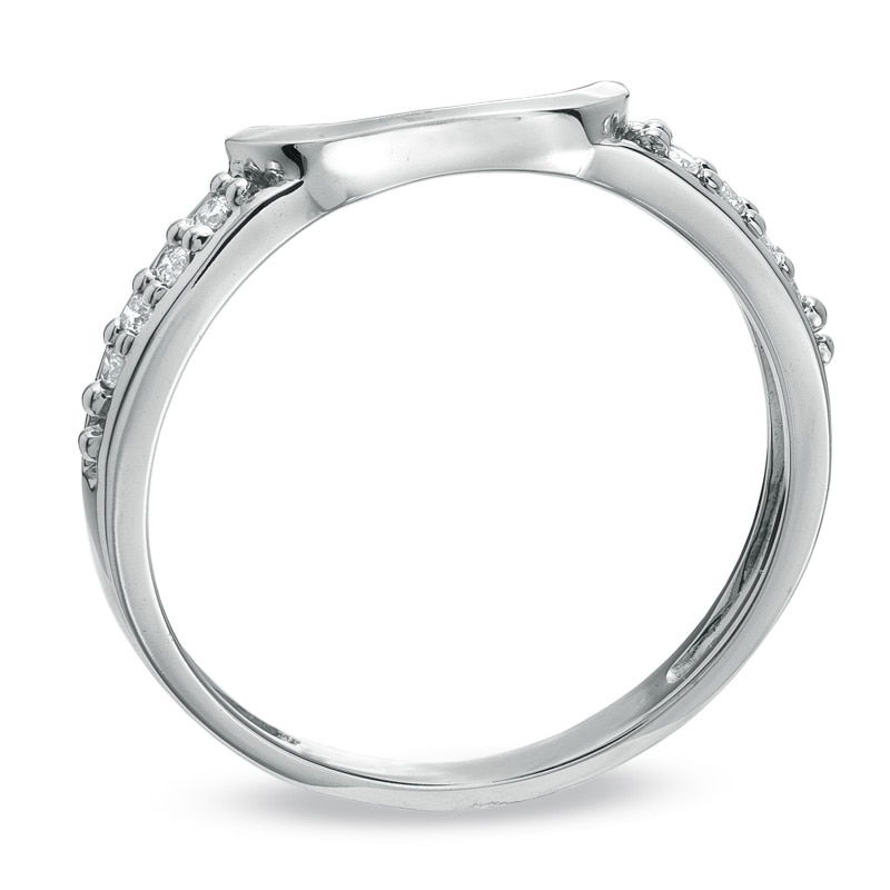 Main Image 2 of Previously Owned - Diamond Accent Wedding Band in 14K White Gold