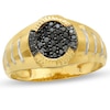 Thumbnail Image 1 of Previously Owned - 1/3 CT. T.W. Black Diamond Cluster Ring in 10K Gold